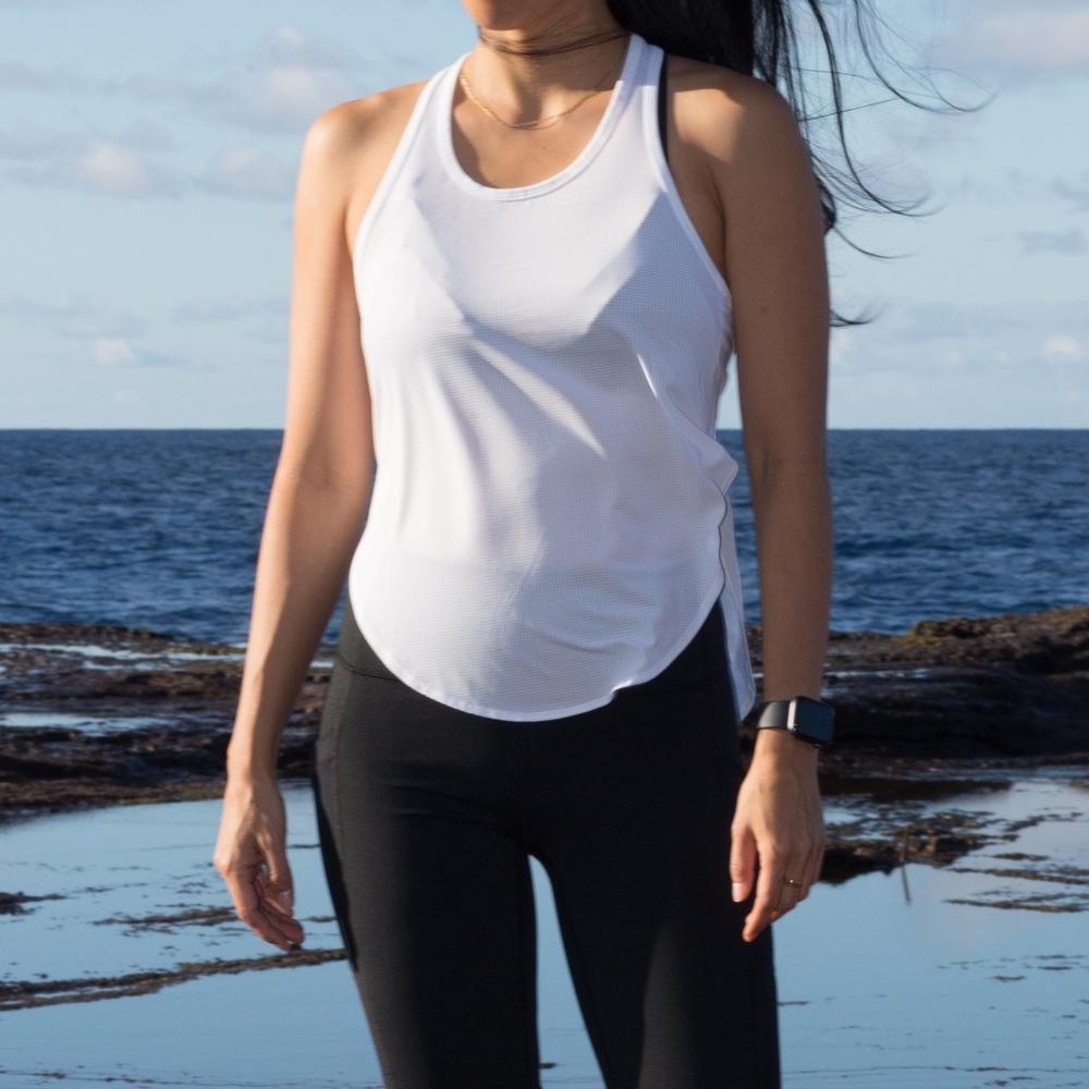 XS Fabletics Cashel White Tank